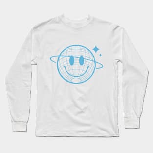 Smiley Emoji Planet Long Sleeve T-Shirt